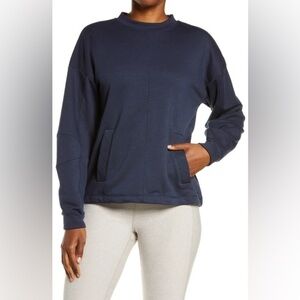 Sweaty Betty Women’s Low Tides Sweatshirt Navy Size S Activewear Athleisure